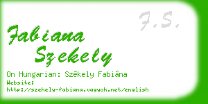 fabiana szekely business card